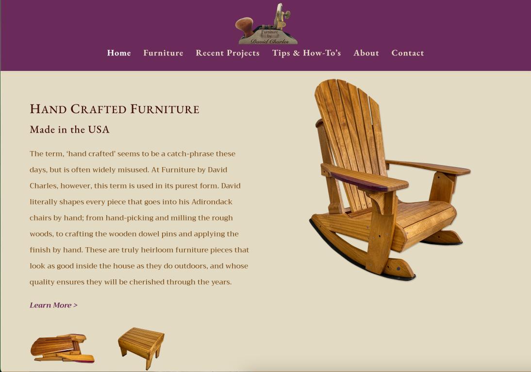 Furniture by David Charles - web page